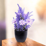 Artificial Potted Purple Lavender