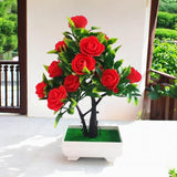 Artificial Potted Roses Bonsai