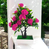 Artificial Potted Roses Bonsai