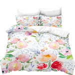 Floral Watercolor Duvet Cover