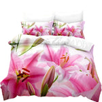 Pink Flower Duvet Cover