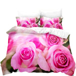 Pink Rose Duvet Cover