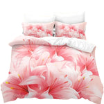 Pink Floral Duvet Cover