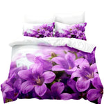 Purple Flower Duvet Cover