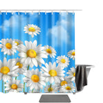 White Daisy Shower Curtain