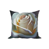 White Rose Throw Pillow