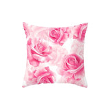 Pink Flower Pillow Cover