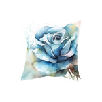 Blue Floral Throw Pillow