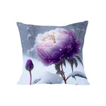 Snowy Peony Pillow Cover