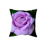 Purple Rose Pillow Cover