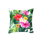 Green Floral Throw Pillow