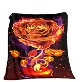 Burning Rose Blanket