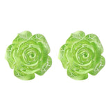 Green Rose Earrings 