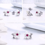 Shell Flower Earrings Side View