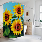 Shower Curtain with Sunflowers