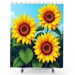 Shower Curtain with Sunflowers