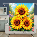 Shower Curtain with Sunflowers Home Decor