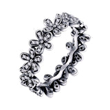 Silver Daisy Flower Ring