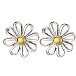 Silver Daisy Stud Earrings