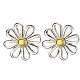 Silver Daisy Stud Earrings