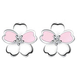 Silver Flower Stud Earrings