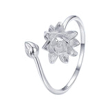 Silver Lotus Ring
