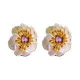 Silver Poppy Earrings