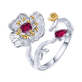 Silver Poppy Ring