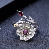 Silver Poppy Rings