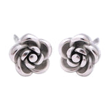 Silver Rose Stud Earrings