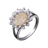 Silver Sunflower Ring