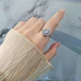 Spinning Flower Ring on Finger