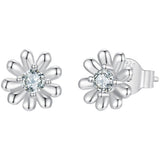 Sterling Silver Daisy Stud Earrings