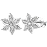 Sterling Silver Flower Earrings