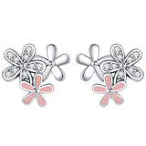 Sterling Silver Flower Stud Earrings