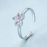 Sterling Silver Lotus Flower Rings