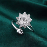 Sterling Silver Lotus Rings