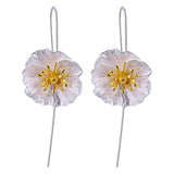 Sterling Silver Poppy Earrings