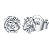 Sterling Silver Rose Earrings