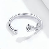 Sterling Silver Rose Rings