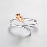 Sterling Silver Tulip Ring Close Up View