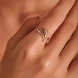 Sterling Silver Tulip Ring on Finger