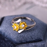 Sun Flower Ring Close Up View