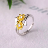 Sun Flower Ring Side View