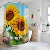 Sunflower Bathroom Shower Curtain