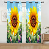 Sunflower Blackout Curtains Home Decor
