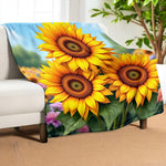 Sunflower Blanket Home Decor