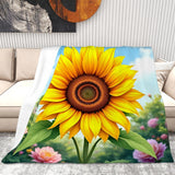 Sunflower Blanket Living Room