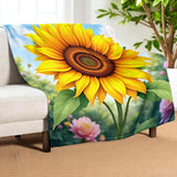 Sunflower Blanket Soft Home Decor