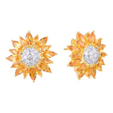 Sunflower Design Earrings